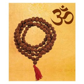 100 % Original Nepal 5 Mukhi Rudraksha Mala 108 +1 Beads Each Beads (8 mm ) Length 36 Inches