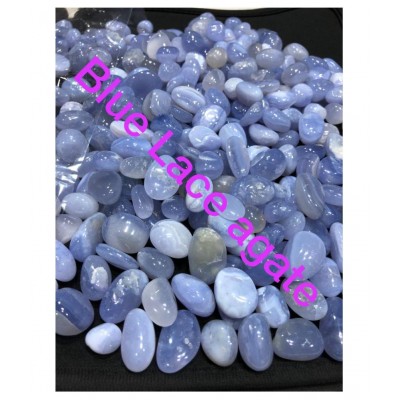 100GM Blue Lace Agate Natural Agate Tumble Stone