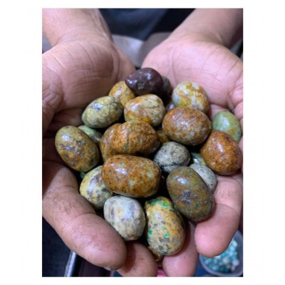 100GM Multi Colour Chrysocolla Natural Agate Stone Tumble