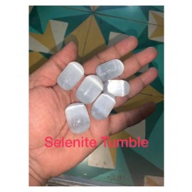 100GM White Selenite Natural Agate Tumble Stone