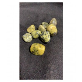 100GM Yellow and Black Serpentine Natural Agate Stone Tumble