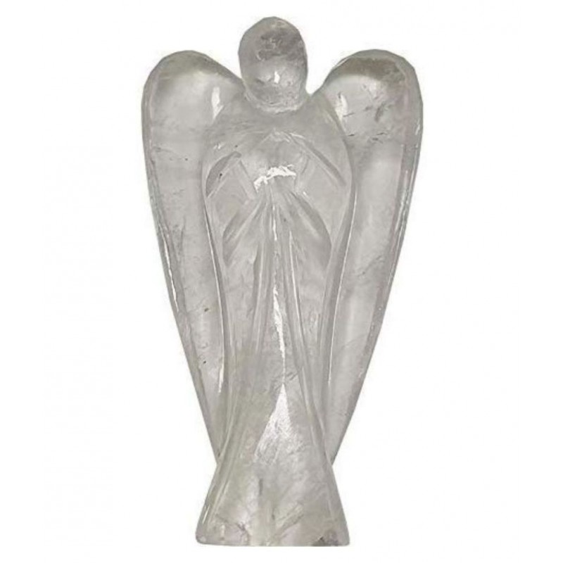 2 Inches Clear Quartz Natural Agate Stone Angel