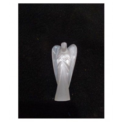 2 Inches White Selenite Natural Agate Stone Angel