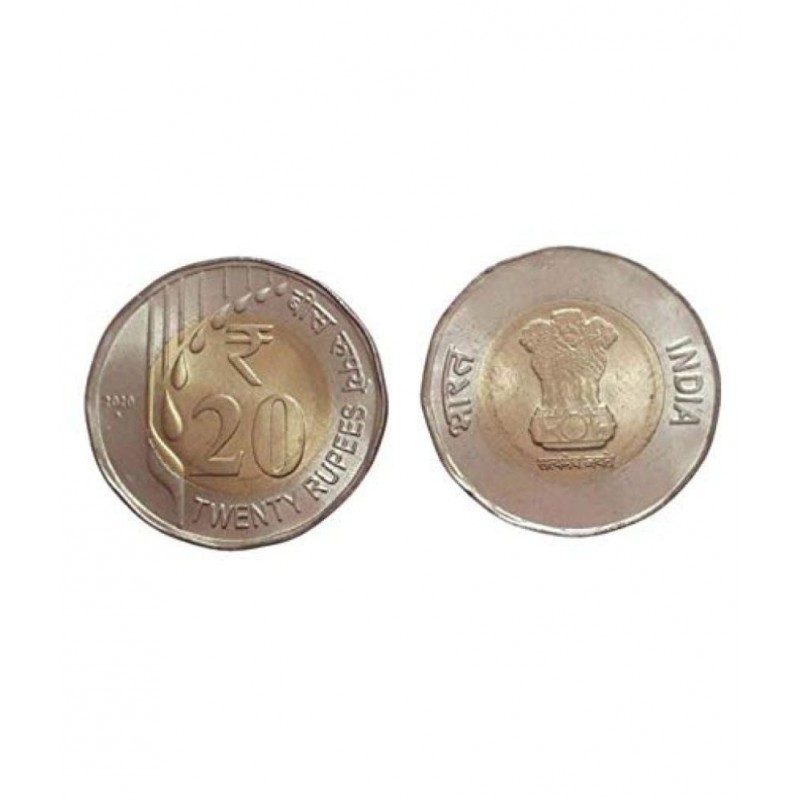 20 RUPEE  U N C  TWO COINS SET FOR COLLECTION