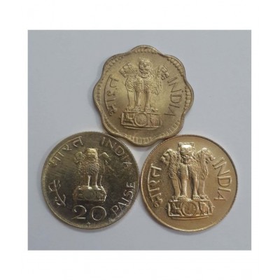 20 paise 10 paise 3 coins set for collection
