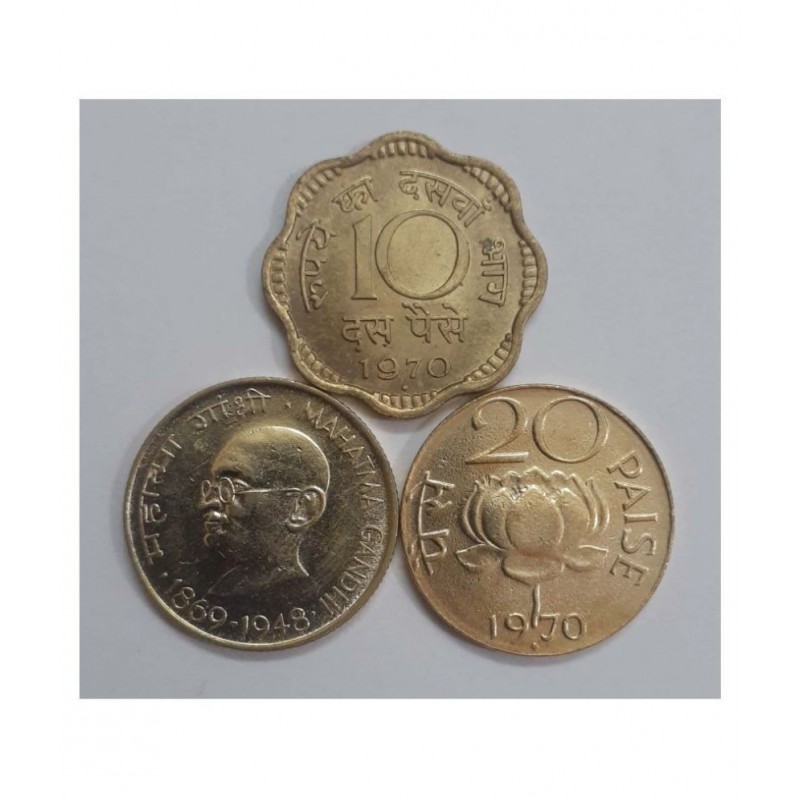 20 paise 10 paise 3 coins set for collection