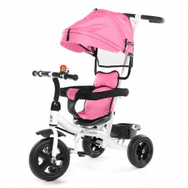 4 In 1 Baby Tricycle Folding Kids Stroller 3 Wheel Bicycle Reverse Toddler for 1-6 Years Old