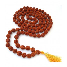 5 Mukhi 100 % Original Nepal Rudraksha Mala 108 +1 Beads Each Beads (7 mm )