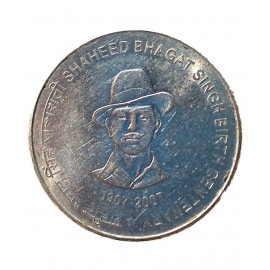 5 RUPEE COIN SHAHEED BHAGAT SINGH BIRTH CENTENAR YEAR (1907-2007) FOR COLLECTION