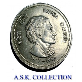 5 Rupee Big Indhra Gandhi Rare Coin (COPPER_NICKEL)