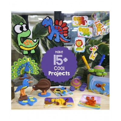 5-in-1 awesome craft kit - creative toy & diy set for kids - 5 years and above
