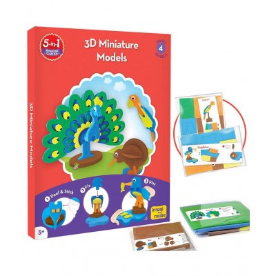 5-in-1 awesome craft kit - creative toy & diy set for kids - 5 years and above