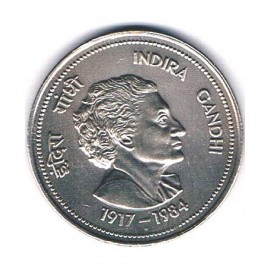5 rupee Big Coin Indhra Gandhi 1917-1984