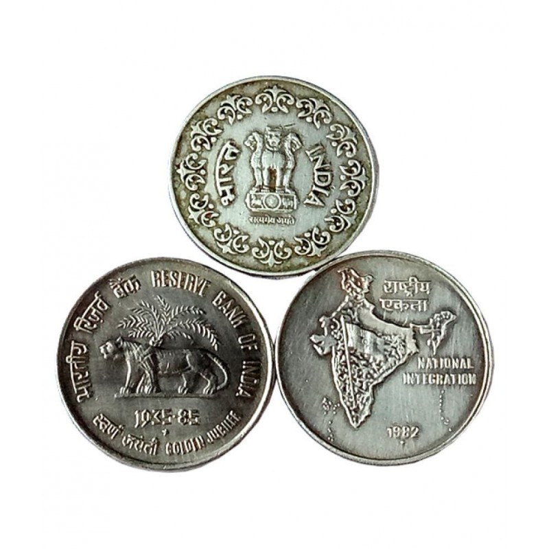 50 PAISE OLD 3 COINS YEAR 1985, 85, 82 FOR COLLECTION