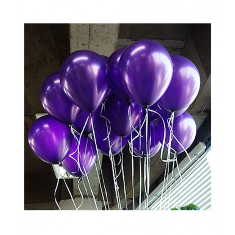 50 Pcs. Metallic Latex Balloons (12 Inchs)