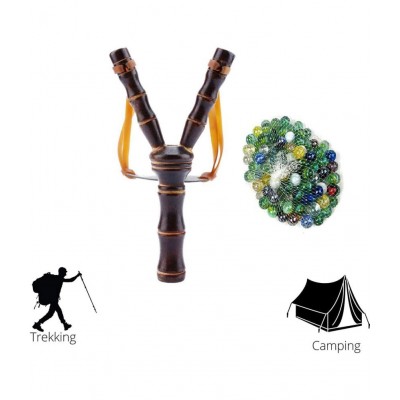 50 kanche with wooden slingshot