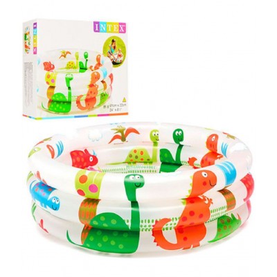 57106 inflatable plastic DINOSAUR 3-RING BABY POOL