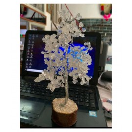 7 to 9 Inches White Clear Quartz Natural Agate Stone Tree