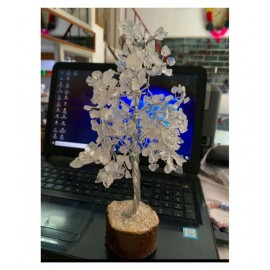 7 to 9 Inches White Clear Quartz Natural Agate Stone Tree