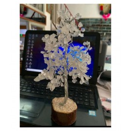 7 to 9 Inches White Clear Quartz Natural Agate Stone Tree
