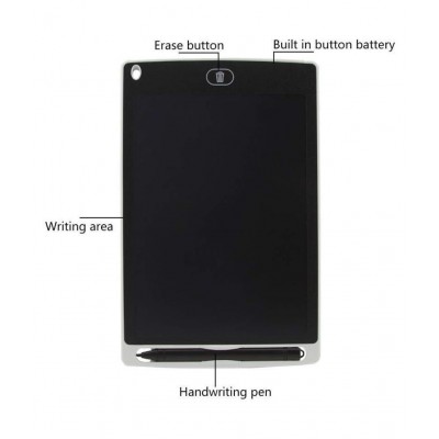 8.5 Inch LCD Writing Tablet Pad, Handwriting Drawing E Writer Board with Erase Button | Suitable for Kids and Adults - Pack of 1