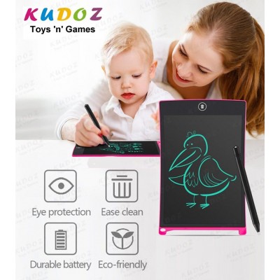 8.5 inch LCD Electronic Kids Tablets Writing & Drawing Doodle Board, Portable & Erasable Tab with Stylus & Memory Lock