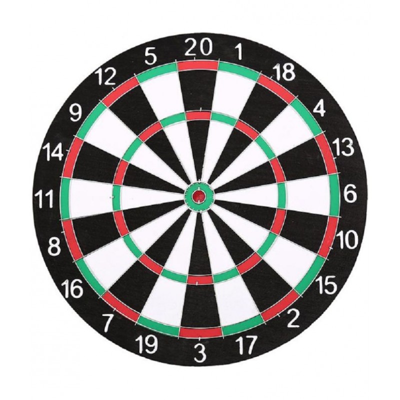 A1VK 12 Inch Wooden Double Sided Dart Board | Family Game Set with  Steel Tip Needle for Kids and Adults Dart Board Board Game
