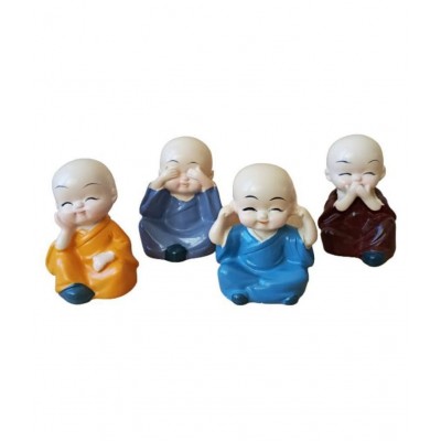 AARCH Buddha Monks Statues Resin Buddha Idol 5 x 4 cms Pack of 1