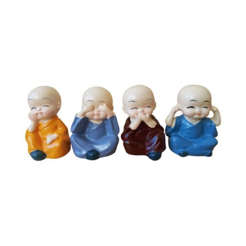 AARCH Buddha Monks Statues Resin Buddha Idol 5 x 4 cms Pack of 1