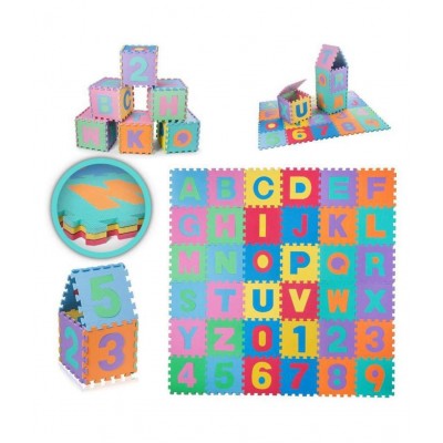 ABC and Alpha-Numeric Floor Puzzle Thick Foam Play EVA PU Mats for Kids, 36 Pieces (Multicolor) ABC and Alpha-Numeric Floor Puzzle Thick Foam Play EVA PU Mats for Kids, 36 Pieces (Multicolor)