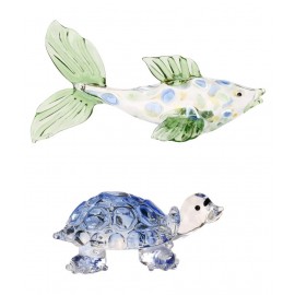 AFAST Multicolour Glass Figurines - Pack of 2