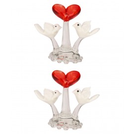 AFAST Multicolour Glass Figurines - Pack of 2