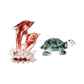 AFAST Multicolour Glass Figurines - Pack of 2