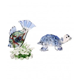AFAST Multicolour Glass Figurines - Pack of 2