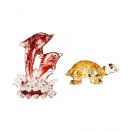 AFAST Multicolour Glass Figurines - Pack of 2