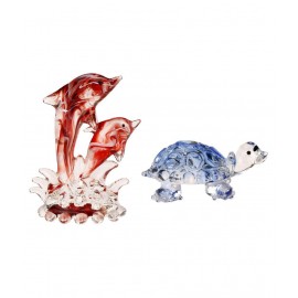 AFAST Multicolour Glass Figurines - Pack of 2