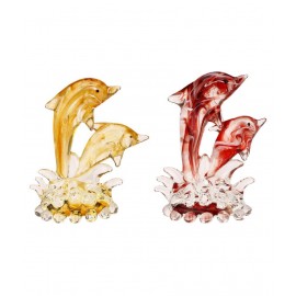 AFAST Multicolour Glass Figurines - Pack of 2