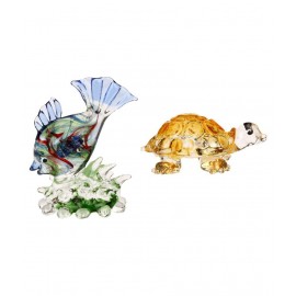AFAST Multicolour Glass Figurines - Pack of 2