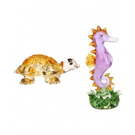 AFAST Multicolour Glass Figurines - Pack of 2