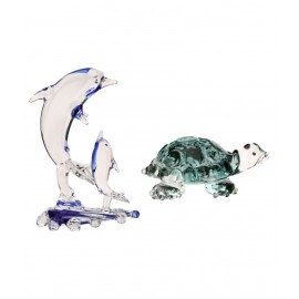 AFAST Multicolour Glass Figurines - Pack of 2