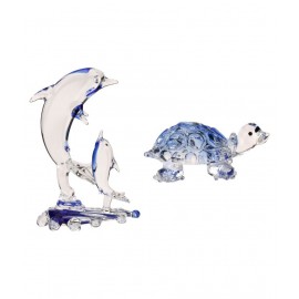 AFAST Multicolour Glass Figurines - Pack of 2