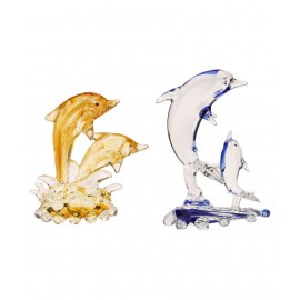 AFAST Multicolour Glass Figurines - Pack of 2