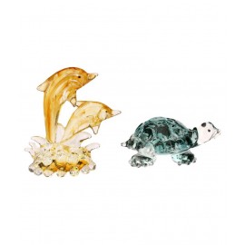 AFAST Multicolour Glass Figurines - Pack of 2
