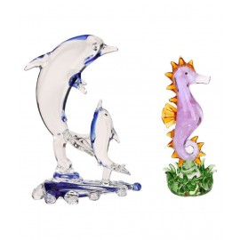 AFAST Multicolour Glass Figurines - Pack of 2