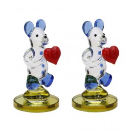 AFAST Multicolour Glass Figurines - Pack of 2