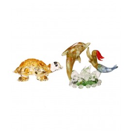 AFAST Multicolour Glass Figurines - Pack of 2