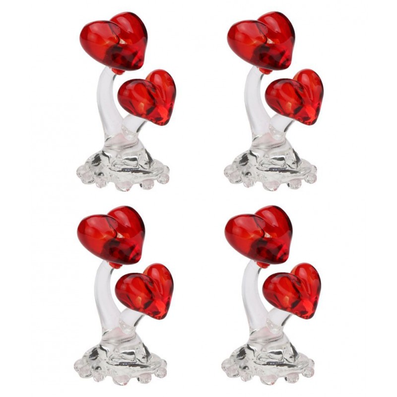 AFAST Multicolour Glass Figurines - Pack of 4