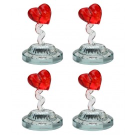AFAST Multicolour Glass Figurines - Pack of 4