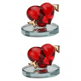 AFAST Multicolour Glass Handicraft Showpiece - Pack of 2