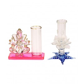 AFAST Pink Glass Decoratives Glasses - Pack of 2